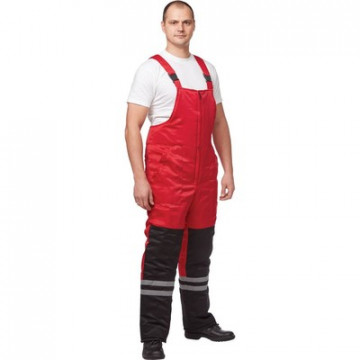Костюм рабочий зимний муж з03-КПК красн/чер (р.60-62) 182-188