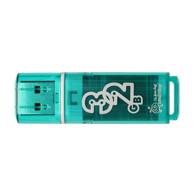 Флеш-память Smartbuy Glossy, 32Gb, USB 2.0, зел, SB32GBGS-G