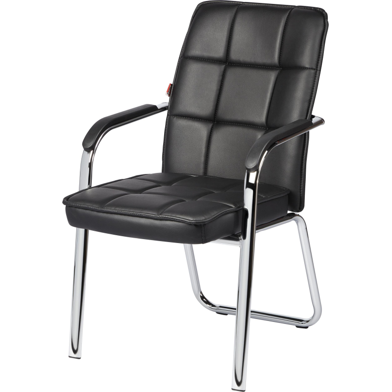 Конференц-кресло BN_TQ_Echair-810 VPU кожзам черный, хром