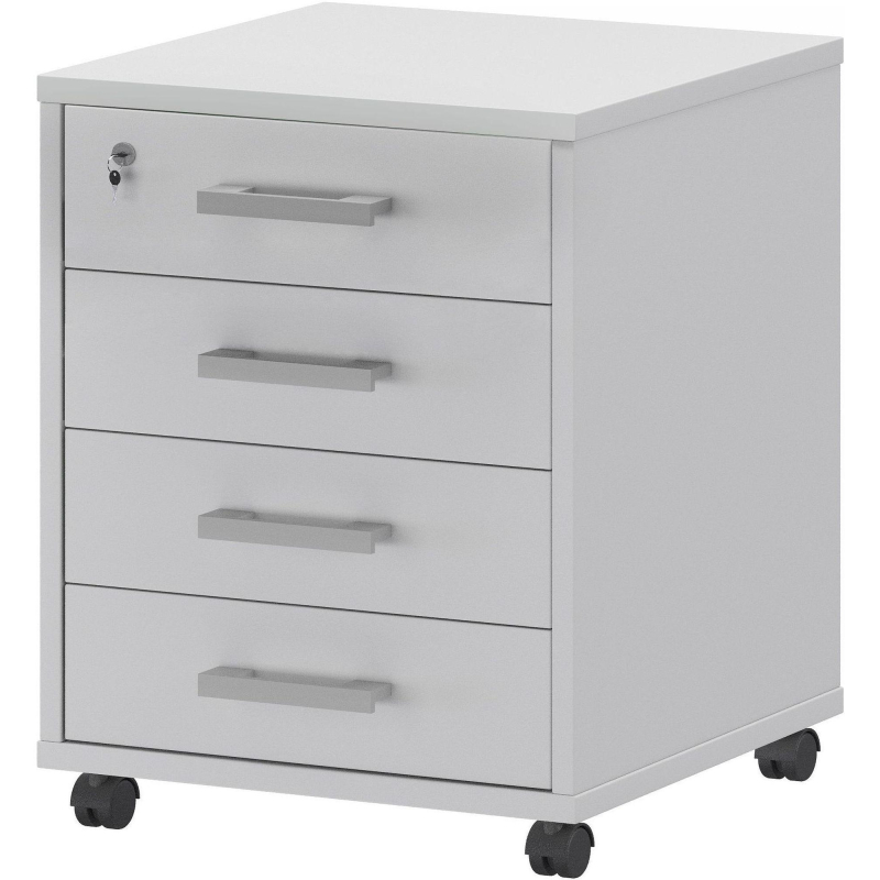 Тумба PT Арго . подкатная 4 ящика АТЛ-04 белый