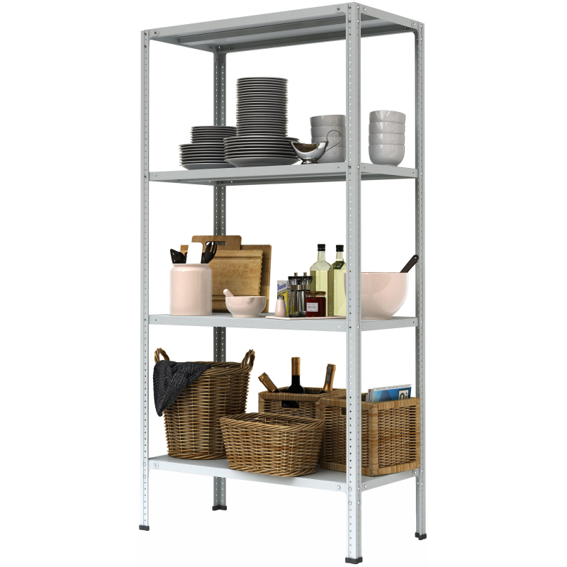 Стеллаж металлический P_МС-1844 с 4-мя полками 1000х400х1800