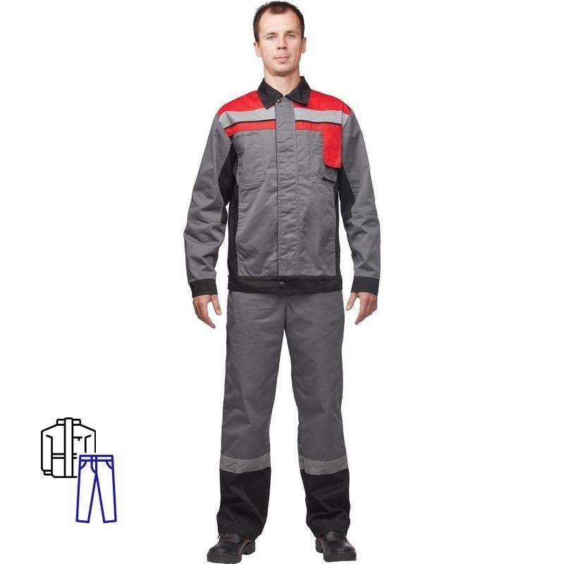 Костюм рабочий летний муж. л19-КБР сер/крс КБР (р.64-66) 182-188 ( серия л)