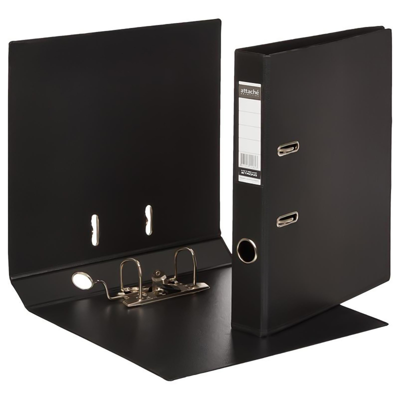 Папка-регистратор Strong Line 50мм, черный, ПБП2, карм.кор