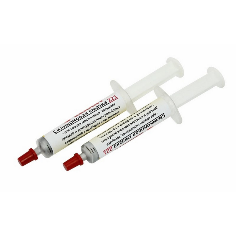 Смазка силиконовая 221 REXANT, до +350 ?, 2 мл, шприц (09-3955)