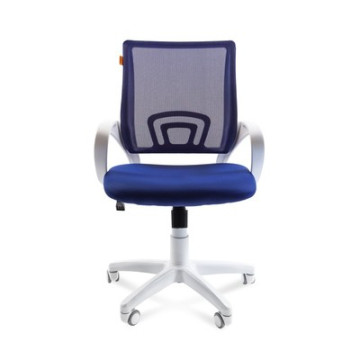 Кресло VT_Chairman 696 синий TW-10/TW-05, белый пластик