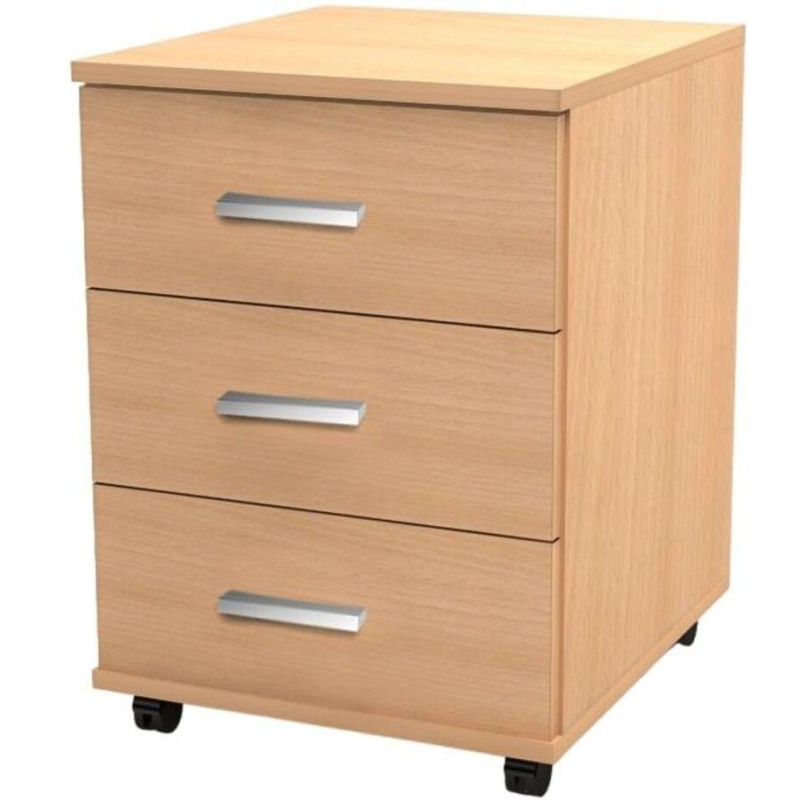 Тумба MON_Канц мобильная, 3 ящика ТК30.10 405x460x560 бук невский