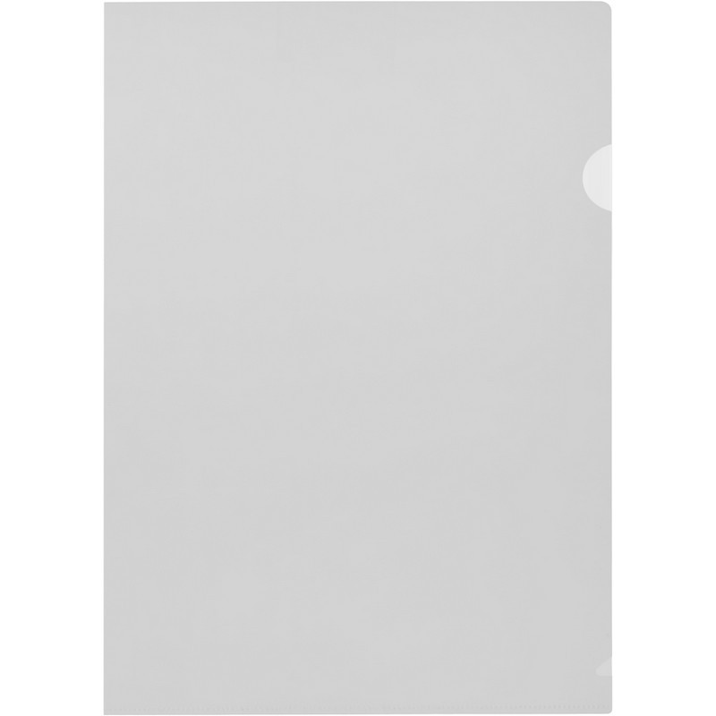 Папка уголок Attache Economy 100мкм OfficeSET прозрачный, 100шт/уп