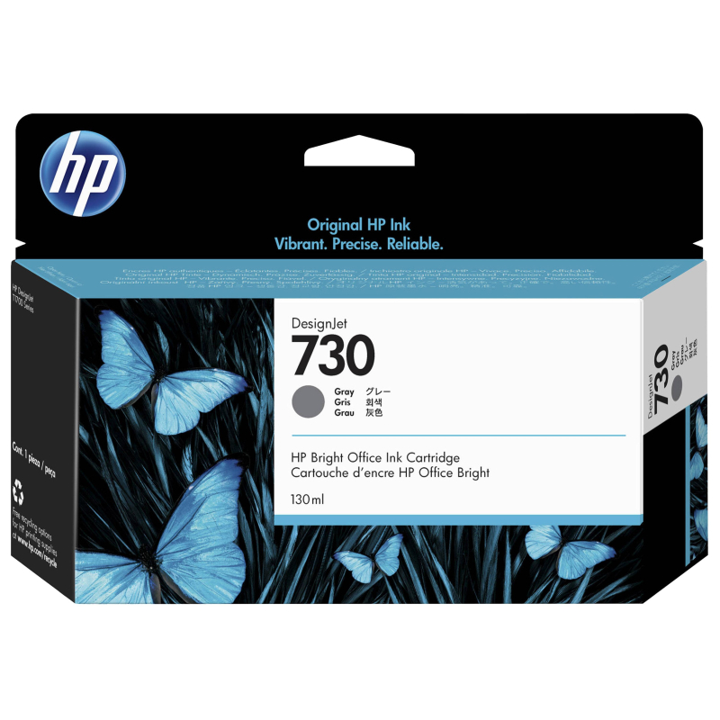 Картридж струйный HP 730 P2V66A сер. (130мл) для T1700