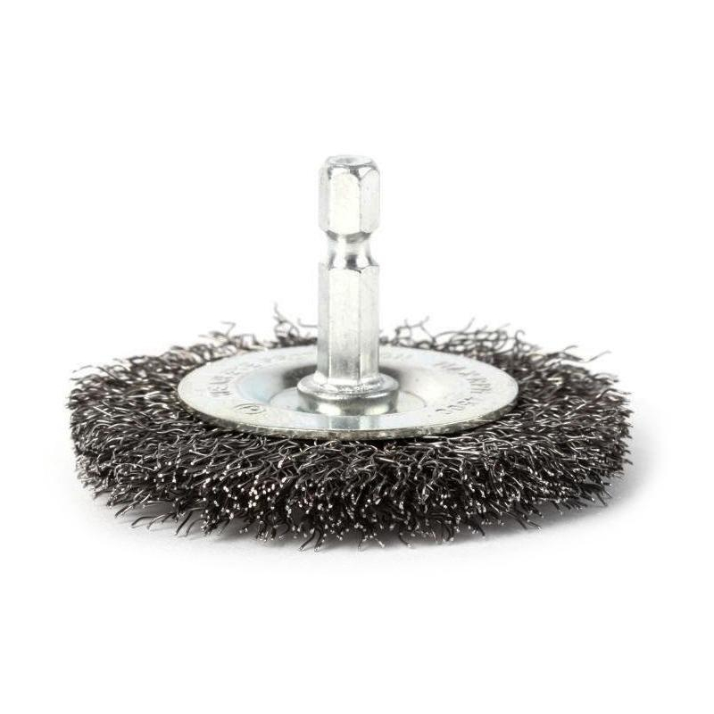 Корщетка EDGE by PATRIOT для дрели 75мм с хвост. НЕХ, круглая (813010021)