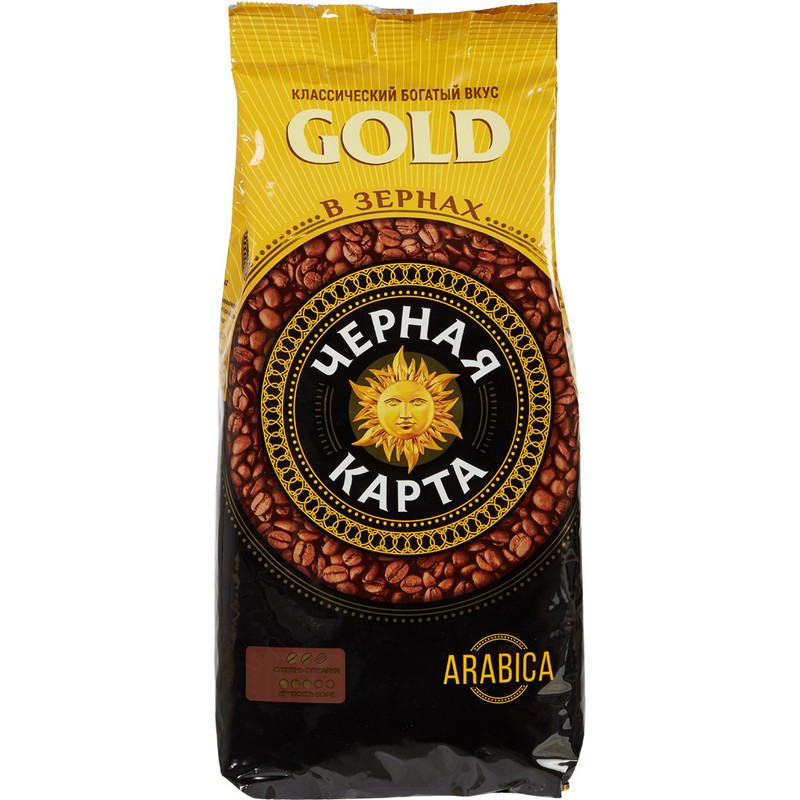 Кофе Черная Карта Gold в зернах, 1кг