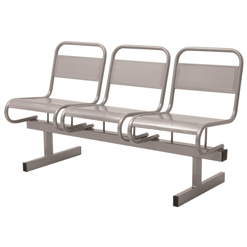 Многоместная секция UD_Раунд перфориров.СМ119-03 3-х мест.серый ral 9006М