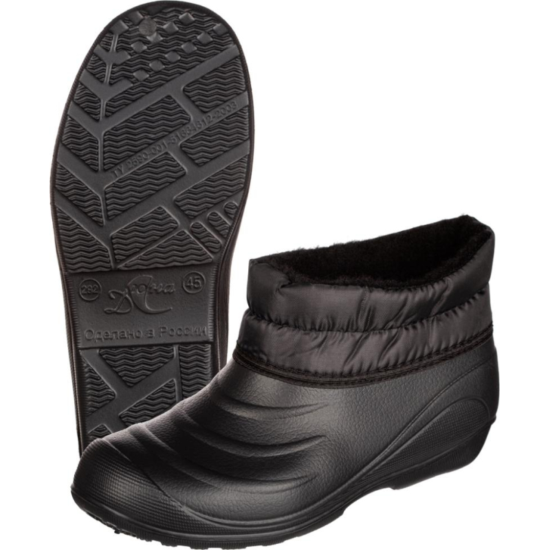 Галоши цв.черный/камуфлированный мод. 116/01 М (,р.45) ЭВА утепленные