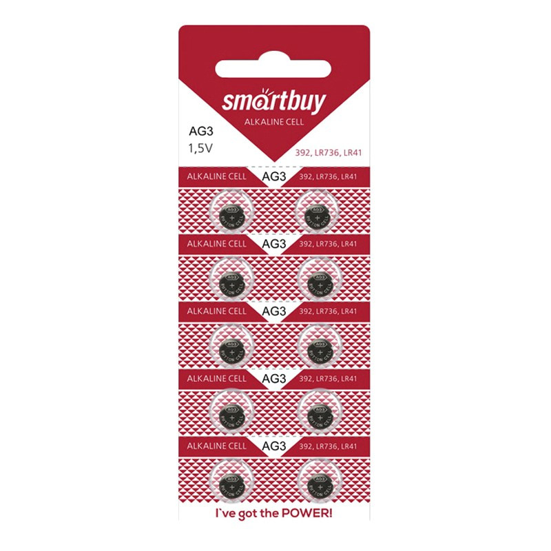 Батарейка Smartbuy AG3-10B 10шт/бл (SBBB-AG3-10B)