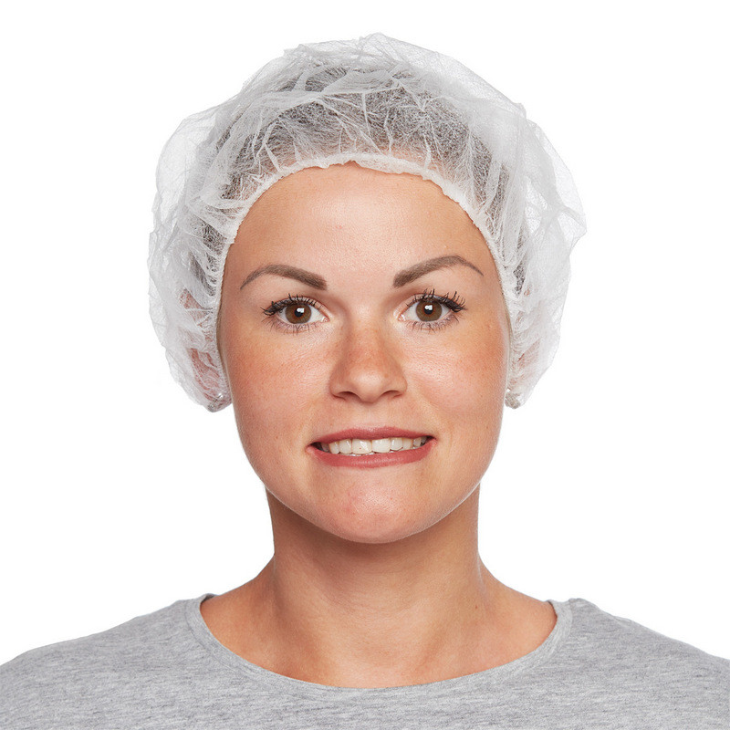 Шапочка берет н/с неткан. белая Klever 100шт/уп. 1000шт/кор.