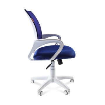 Кресло VT_Chairman 696 синий TW-10/TW-05, белый пластик