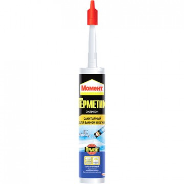 Герметик силиконовый для ванной  Момент (прозрачн), 280 мл (2002675)