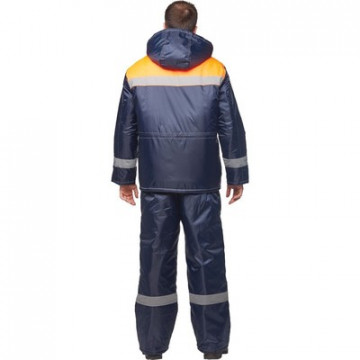 Куртка рабочая зимняя муж з32-КУ син/оранж оксф 60-62/182-188