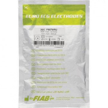 Электроды для ЭКГ однораз. 43х45 пена, тв.гель, унив., FIAB F9079/RU,50 шт/