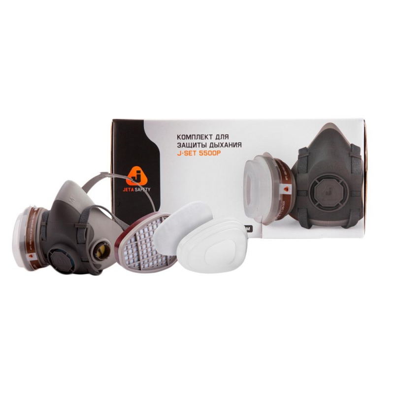 Комплект защитный JetaSafety 5500P(перч,п/маска,фильтр,предфильт,держат)р.L