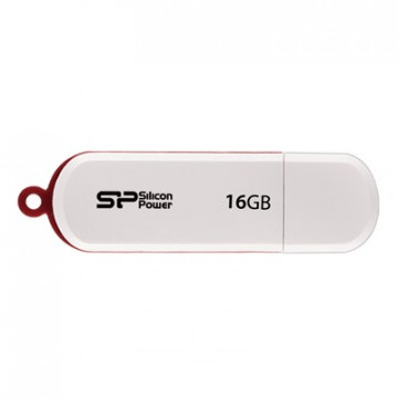 Флеш-память Silicon Power LuxMini 320, 16Gb, USB 2.0, бел, SP016GBUF2320V1W