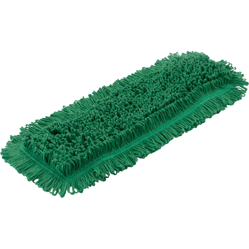 Насадка МОП плоский 40х13см ухо+карман хлопок зелёный CN3067