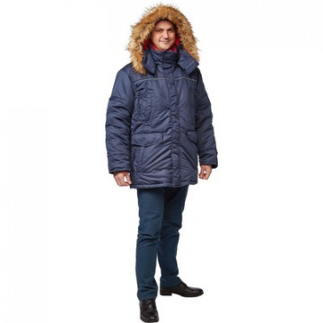 Куртка рабочая зимняя муж. з28-КУ син (р.52-54)182-188