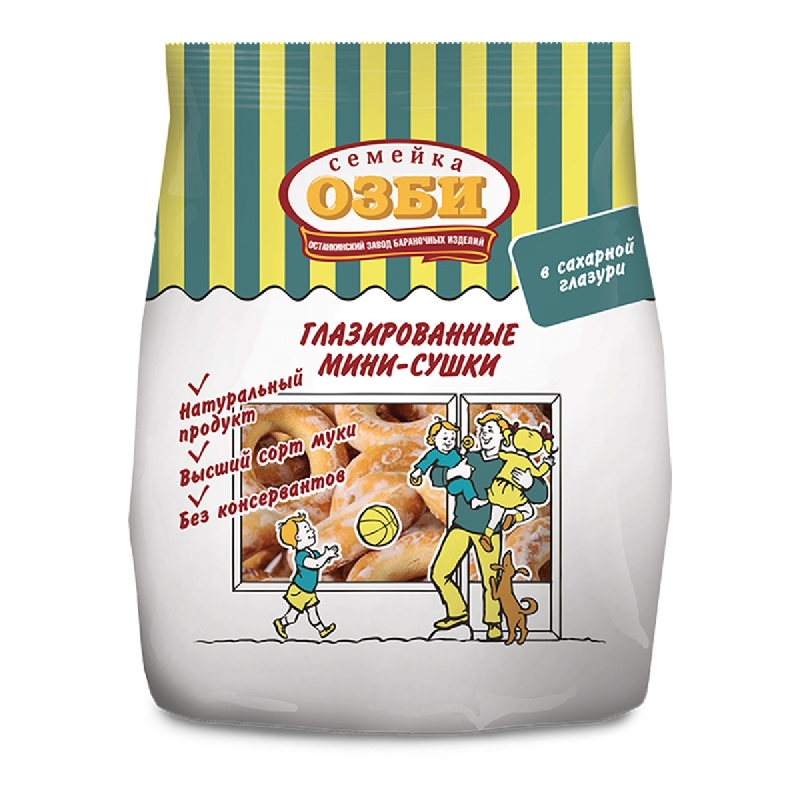 Сушки Мини-сушки глазированные  Семейка ОЗБИ  150 г 1046