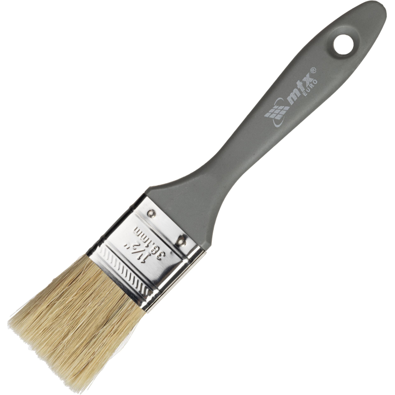 Кисть плоская Евро 1,5"/36 мм, натур. щетина, пласт.ручка MTX 83062