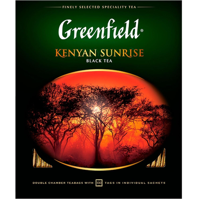 Чай Greenfield Kenyan Sunrise черн.фольгир. 100 пак/уп 0600-09
