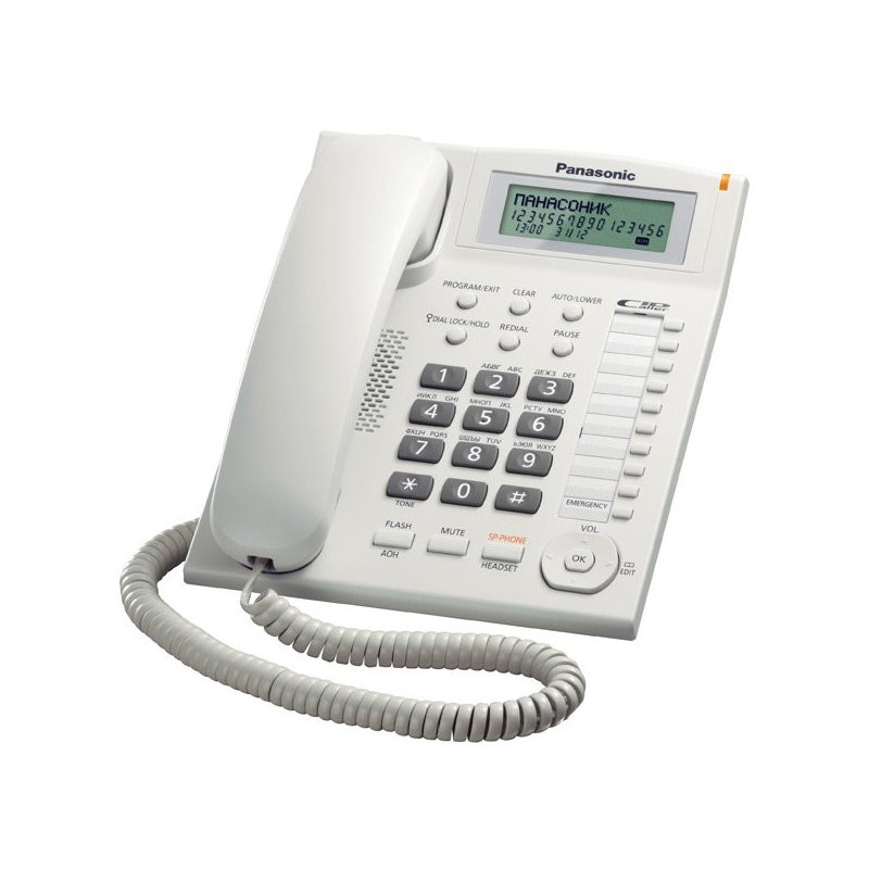 Телефон проводной Panasonic KX-TS2388RUW белый