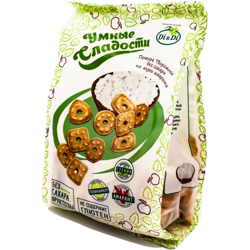 Печенье Умные сладости Di&Di творожное без сахара, 160г