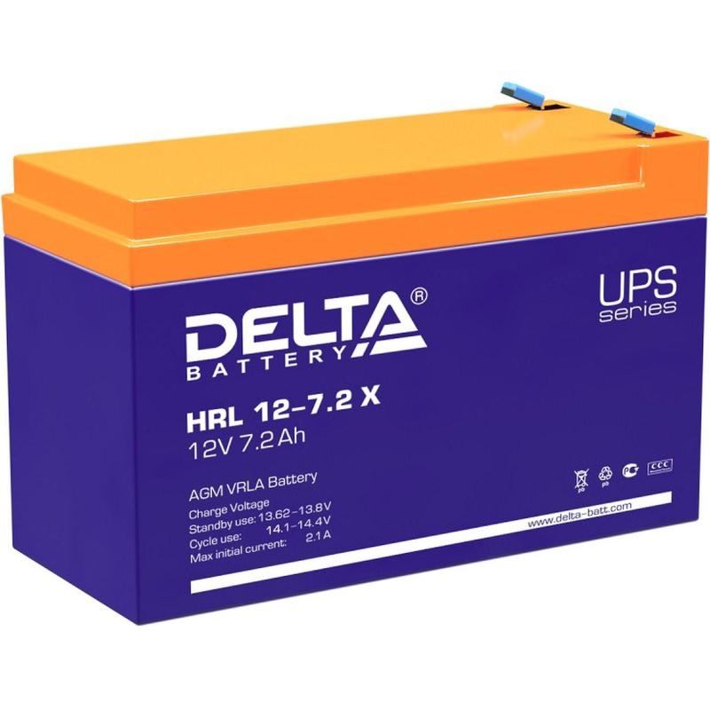 Батарея для ИБП Delta HRL 12-7,2 (12V/7,2Ah)