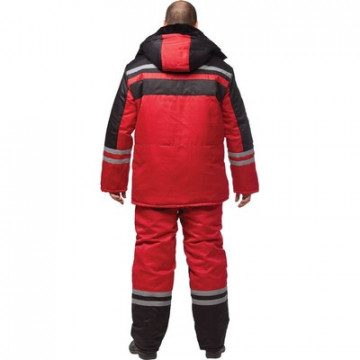 Костюм рабочий зимний муж з03-КПК красн/чер (р.60-62) 182-188