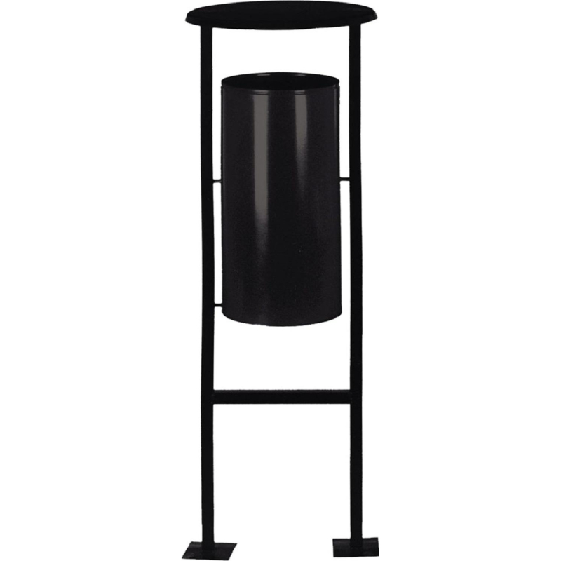 Урна д/улицы 24л металл, черная Титан УК-1