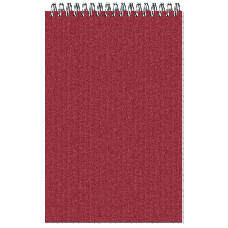 Блокнот МИКРОВЕЛЬВЕТ- А5 50л. спираль, бордо, клетка 40шт