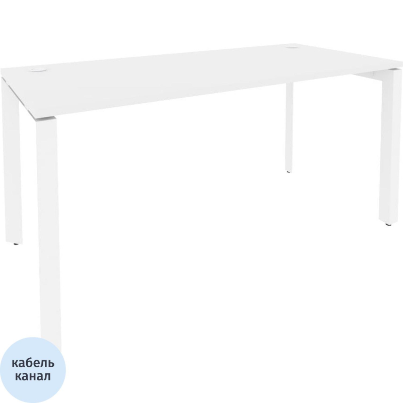 Стол ONIX-П П на металлокаркасе O.MP-SP-4.7 белый бриллиант/белый Ш1580