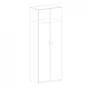 Шкаф SP Бюджет д/одежды 2555 (880,878) дуб ш.св/серый 1810(430/030)