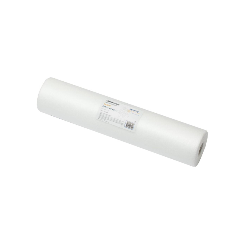 Салфетка в рулоне 40х40, белый (200шт/упак), SS Выбор, 10476