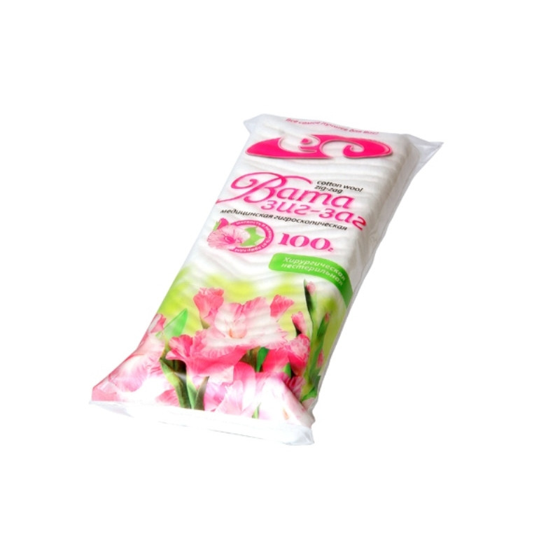 Перевяз. ср-ва Вата хир. нестер. Зиг-Заг  100 г 70 шт/уп ЕмельянъСавостинъ