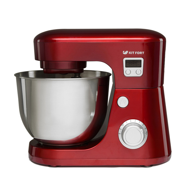 Миксер Kitfort КТ-1308-1,планетарный, красный, 600 Вт, 4,2 л,пластик
