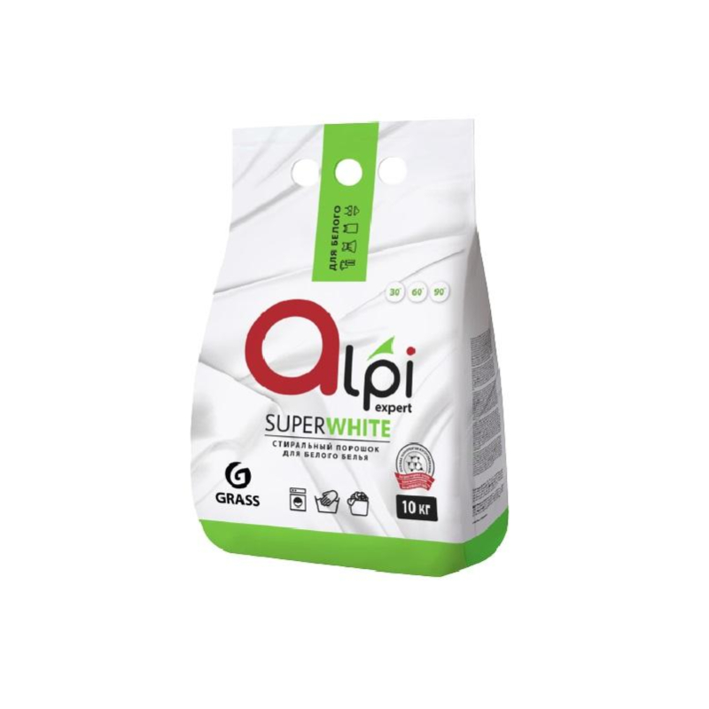 Порошок стиральный д/белого белья Grass/Alpi Expert SuperWhitе, 10кг