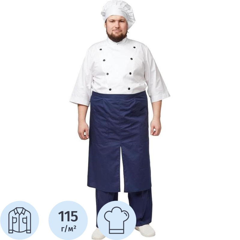 Куртка поварская универс. у14-КУ белая (р.44-46) р.158-164