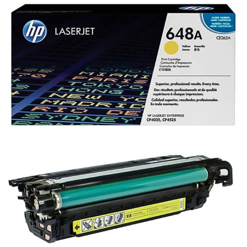 Картридж лазерный HP 648А CE262A жел. для CLJ CP4025/CP4525