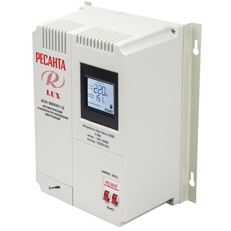 Стабилизатор РЕСАНТА Lux АСН-5 000 Н 1-Ц (63/6/16)