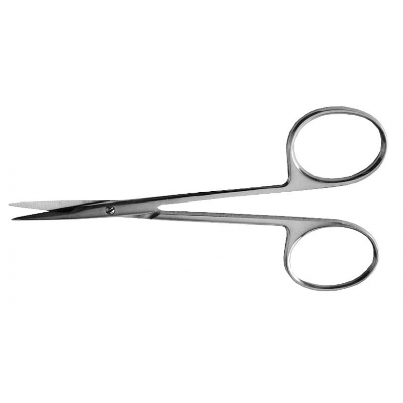 Ножницы глазные тупоконечные вертикально изогнутые, 115 мм, J-22-057