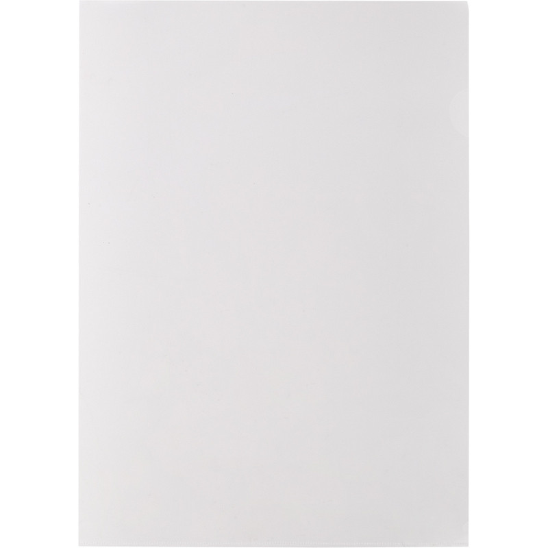 Папка уголок ПУ-001-ПП 120мкр жест.пластик А4 прозр 20 шт/уп