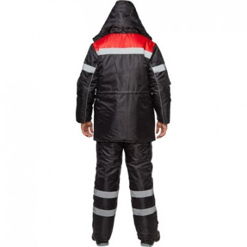 Костюм рабочий зимний муж з26-КПК черн/красн (р.52-54) 170-176
