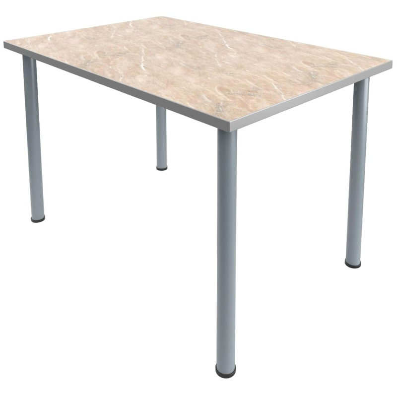 Стол обеденный MET_150x70x76 мрамор беж/серый