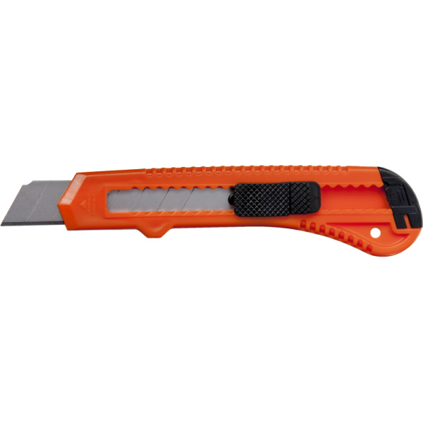 Нож канцелярский 18мм Attache с фиксатором, полибег, цв.в ассорт.