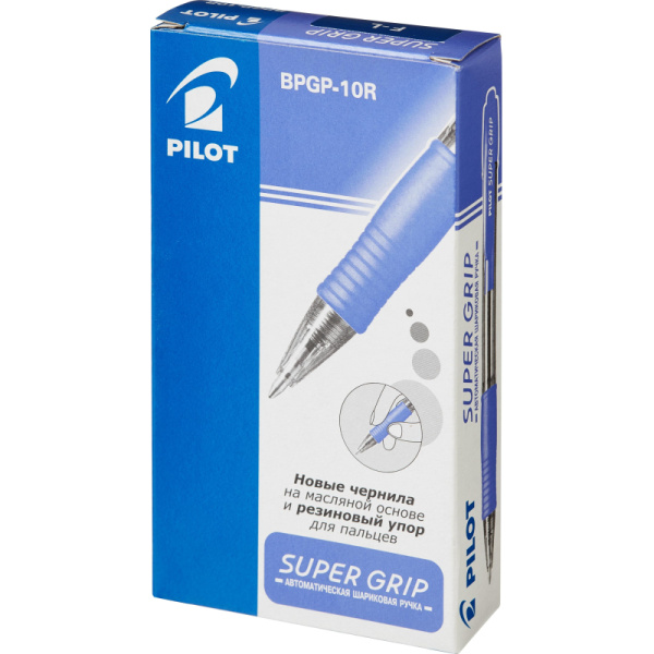 Ручка шариковая автомат. PILOT BPGP-10R-F рез.манж.син 0,22мм Япония